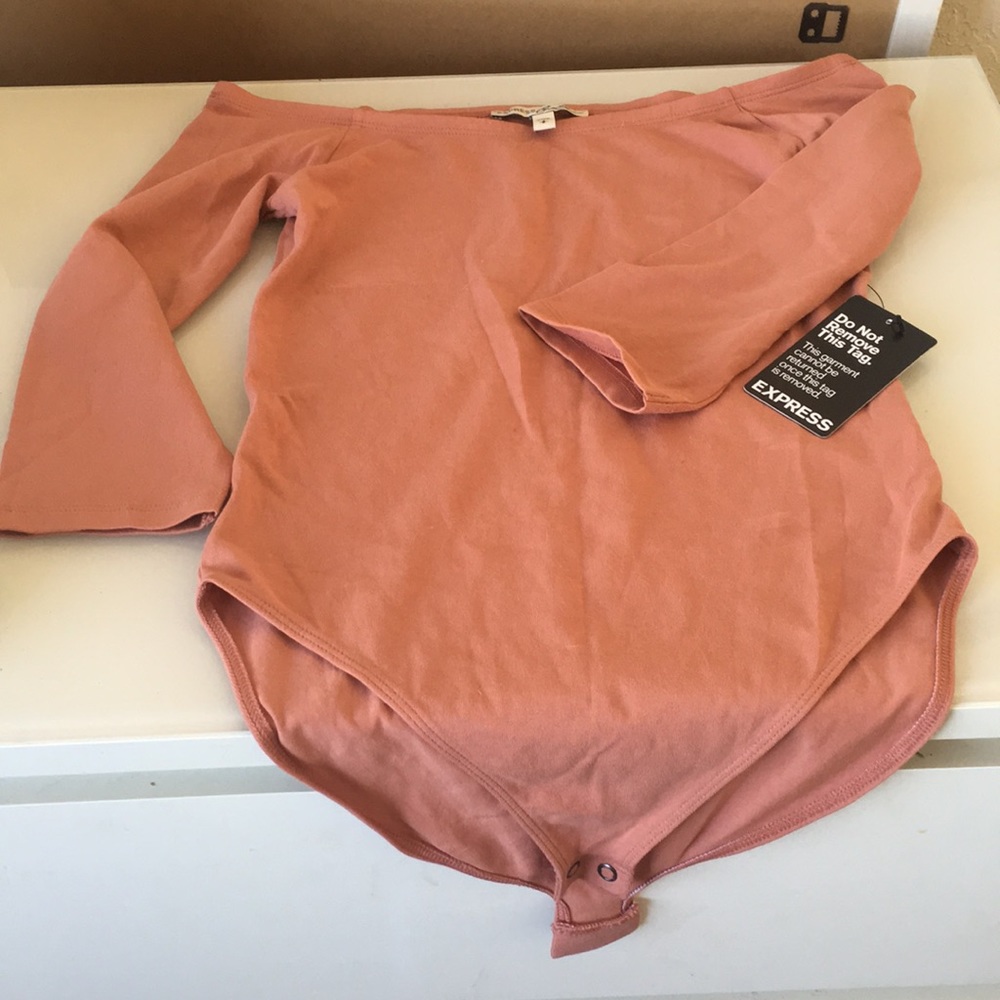 Express pink nude top